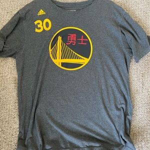 Steph Curry Warriors Chinatown logo Adidas Tee